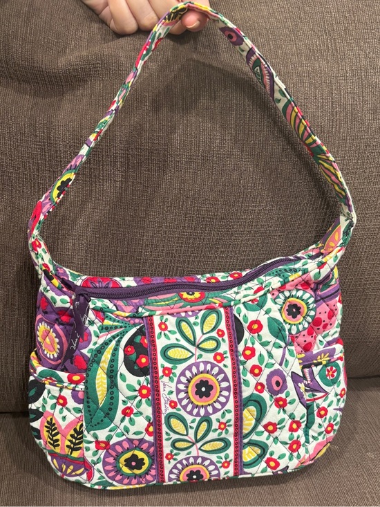 Vera Bradley Handbags - Vera Bradley Quilted Viva La Vera Mini Floral Paisley Colourful Shoulder Bag